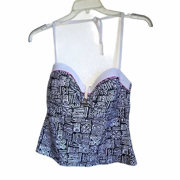 🌻 Collections by Catalina Black & White Tankini Top - Picture 6 of 10